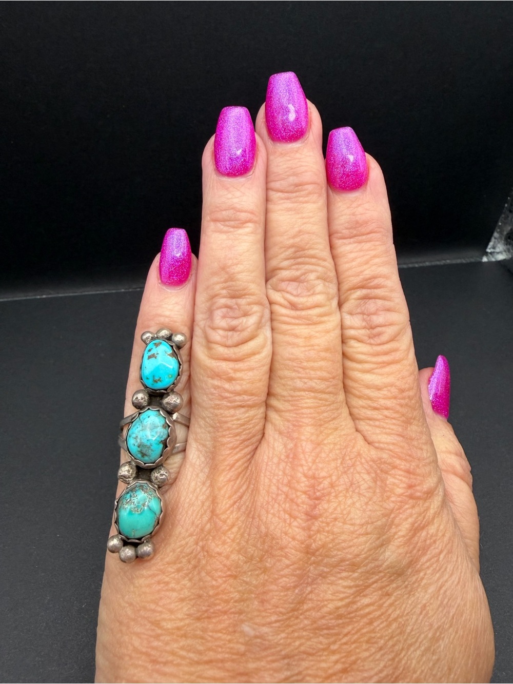 Vintage Navajo Turquoise & Sterling Silver Ring — RC Hallmark